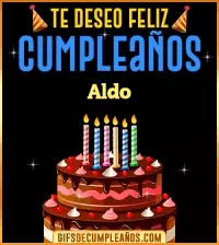 GIF Te deseo Feliz Cumpleaños Aldo